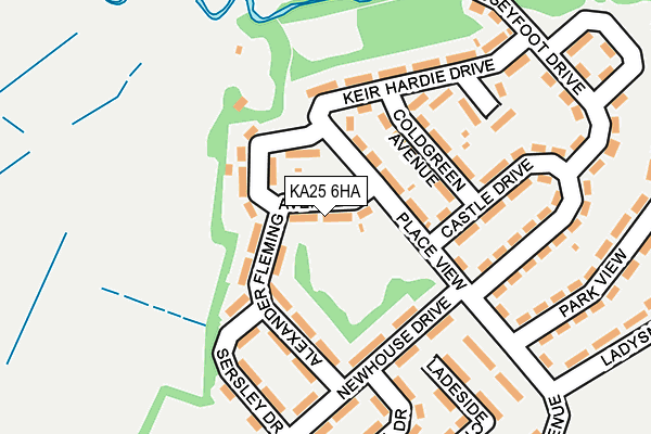 KA25 6HA map - OS OpenMap – Local (Ordnance Survey)