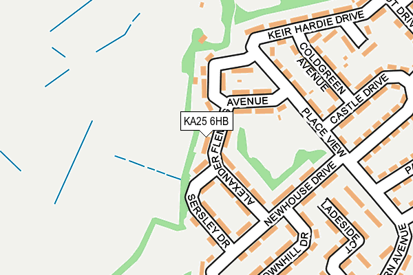 KA25 6HB map - OS OpenMap – Local (Ordnance Survey)