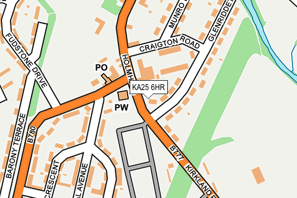 KA25 6HR map - OS OpenMap – Local (Ordnance Survey)
