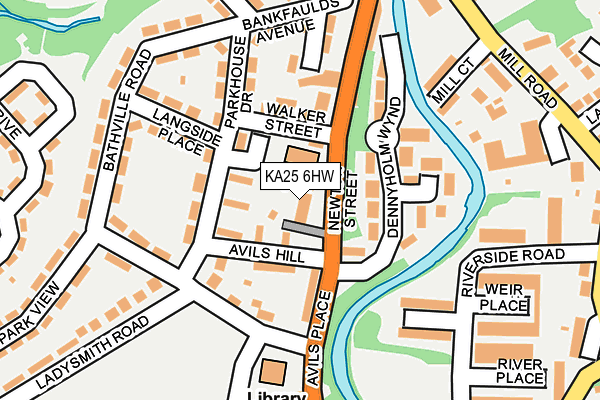 KA25 6HW map - OS OpenMap – Local (Ordnance Survey)