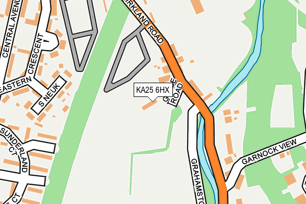 KA25 6HX map - OS OpenMap – Local (Ordnance Survey)