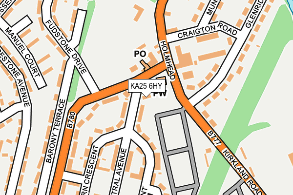 KA25 6HY map - OS OpenMap – Local (Ordnance Survey)