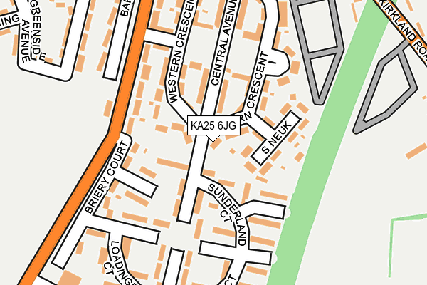 KA25 6JG map - OS OpenMap – Local (Ordnance Survey)