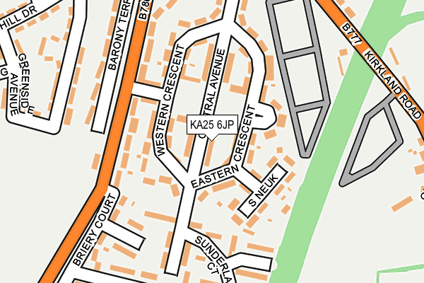 KA25 6JP map - OS OpenMap – Local (Ordnance Survey)