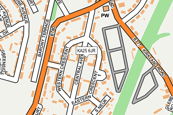 KA25 6JR map - OS OpenMap – Local (Ordnance Survey)