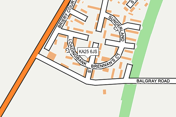 KA25 6JS map - OS OpenMap – Local (Ordnance Survey)
