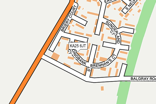 KA25 6JT map - OS OpenMap – Local (Ordnance Survey)