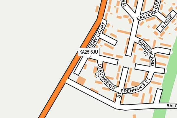 KA25 6JU map - OS OpenMap – Local (Ordnance Survey)