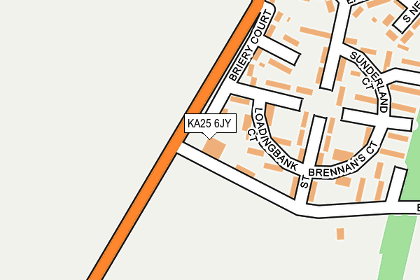 KA25 6JY map - OS OpenMap – Local (Ordnance Survey)