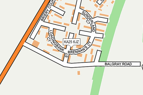 KA25 6JZ map - OS OpenMap – Local (Ordnance Survey)