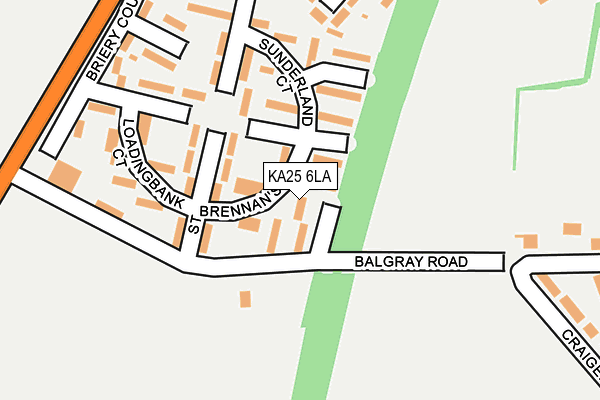 KA25 6LA map - OS OpenMap – Local (Ordnance Survey)