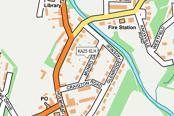 KA25 6LH map - OS OpenMap – Local (Ordnance Survey)