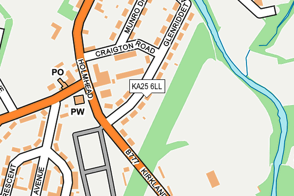 KA25 6LL map - OS OpenMap – Local (Ordnance Survey)