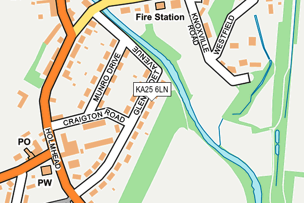 KA25 6LN map - OS OpenMap – Local (Ordnance Survey)