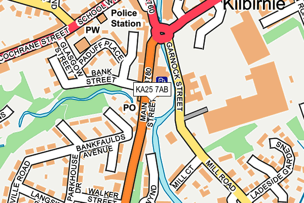 KA25 7AB map - OS OpenMap – Local (Ordnance Survey)