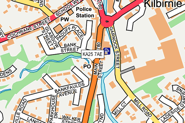 KA25 7AE map - OS OpenMap – Local (Ordnance Survey)