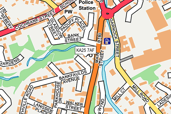 KA25 7AF map - OS OpenMap – Local (Ordnance Survey)
