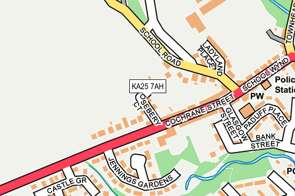 KA25 7AH map - OS OpenMap – Local (Ordnance Survey)