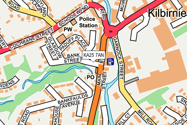 KA25 7AN map - OS OpenMap – Local (Ordnance Survey)