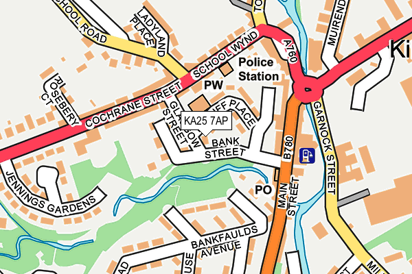 KA25 7AP map - OS OpenMap – Local (Ordnance Survey)