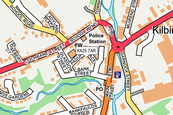 KA25 7AR map - OS OpenMap – Local (Ordnance Survey)