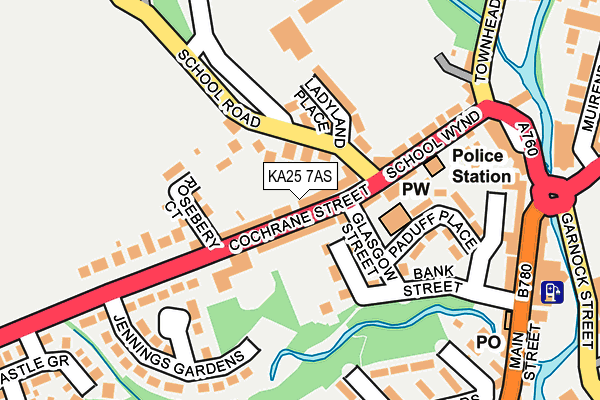 KA25 7AS map - OS OpenMap – Local (Ordnance Survey)