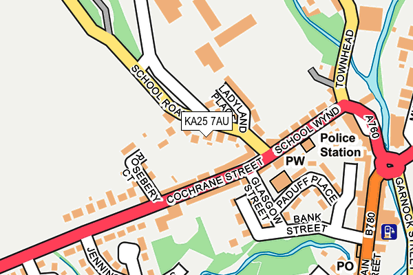 KA25 7AU map - OS OpenMap – Local (Ordnance Survey)