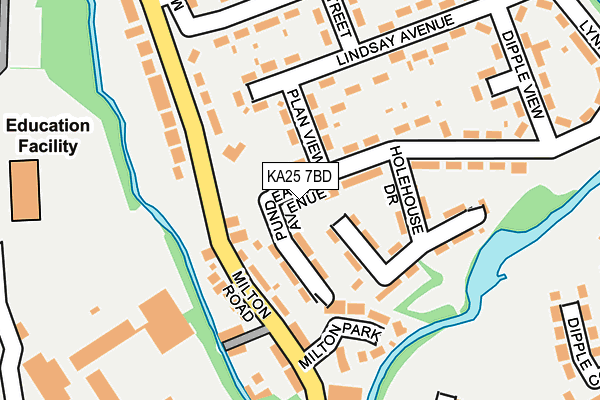 KA25 7BD map - OS OpenMap – Local (Ordnance Survey)