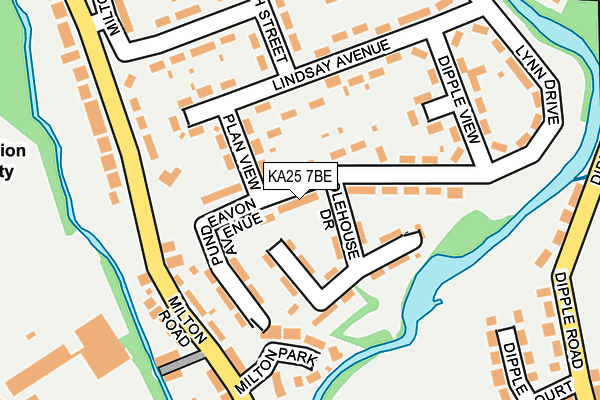 KA25 7BE map - OS OpenMap – Local (Ordnance Survey)