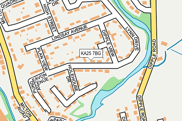 KA25 7BG map - OS OpenMap – Local (Ordnance Survey)