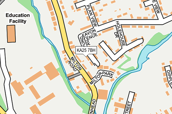 KA25 7BH map - OS OpenMap – Local (Ordnance Survey)