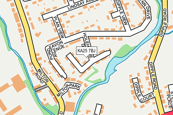 KA25 7BJ map - OS OpenMap – Local (Ordnance Survey)