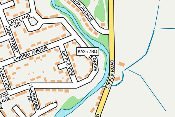 KA25 7BQ map - OS OpenMap – Local (Ordnance Survey)