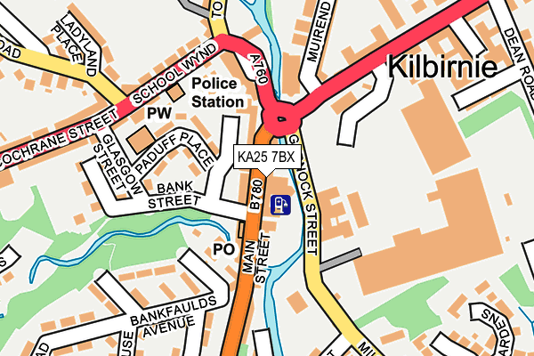 KA25 7BX map - OS OpenMap – Local (Ordnance Survey)