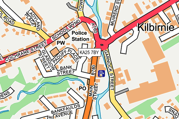 KA25 7BY map - OS OpenMap – Local (Ordnance Survey)