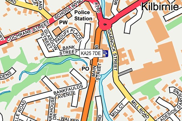 KA25 7DE map - OS OpenMap – Local (Ordnance Survey)