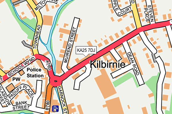 KA25 7DJ map - OS OpenMap – Local (Ordnance Survey)
