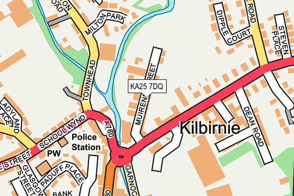 KA25 7DQ map - OS OpenMap – Local (Ordnance Survey)
