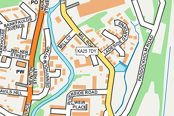 KA25 7DY map - OS OpenMap – Local (Ordnance Survey)