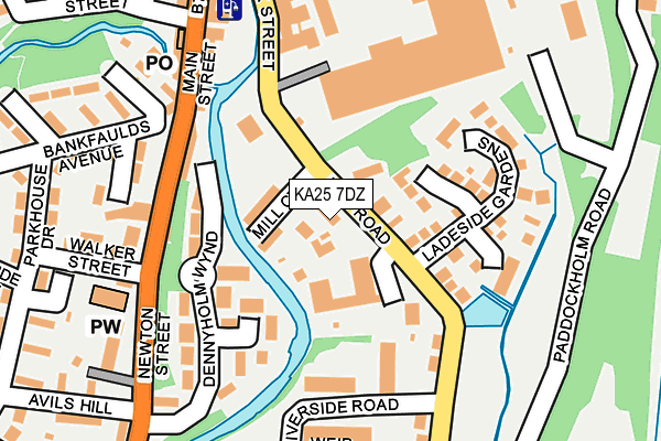 KA25 7DZ map - OS OpenMap – Local (Ordnance Survey)