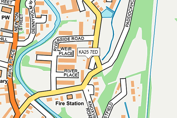 KA25 7ED map - OS OpenMap – Local (Ordnance Survey)