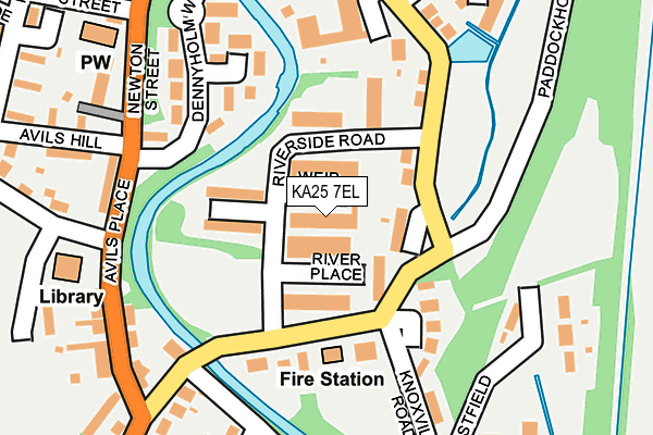 KA25 7EL map - OS OpenMap – Local (Ordnance Survey)