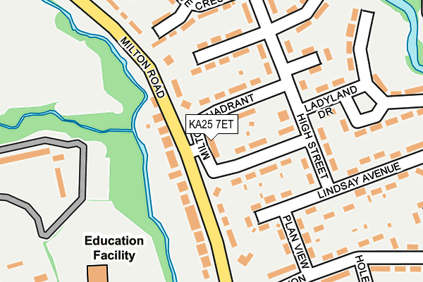 KA25 7ET map - OS OpenMap – Local (Ordnance Survey)