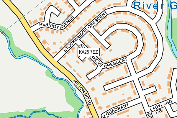 KA25 7EZ map - OS OpenMap – Local (Ordnance Survey)