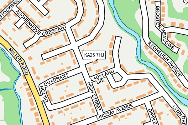 KA25 7HJ map - OS OpenMap – Local (Ordnance Survey)