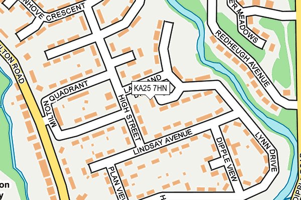 KA25 7HN map - OS OpenMap – Local (Ordnance Survey)