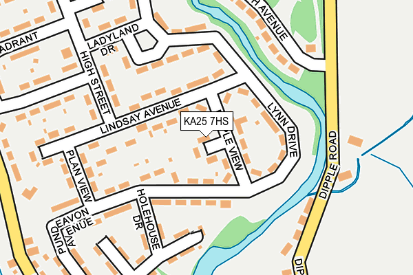 KA25 7HS map - OS OpenMap – Local (Ordnance Survey)