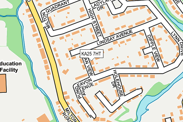 KA25 7HT map - OS OpenMap – Local (Ordnance Survey)