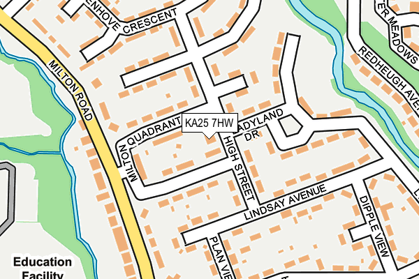 KA25 7HW map - OS OpenMap – Local (Ordnance Survey)