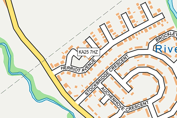 KA25 7HZ map - OS OpenMap – Local (Ordnance Survey)